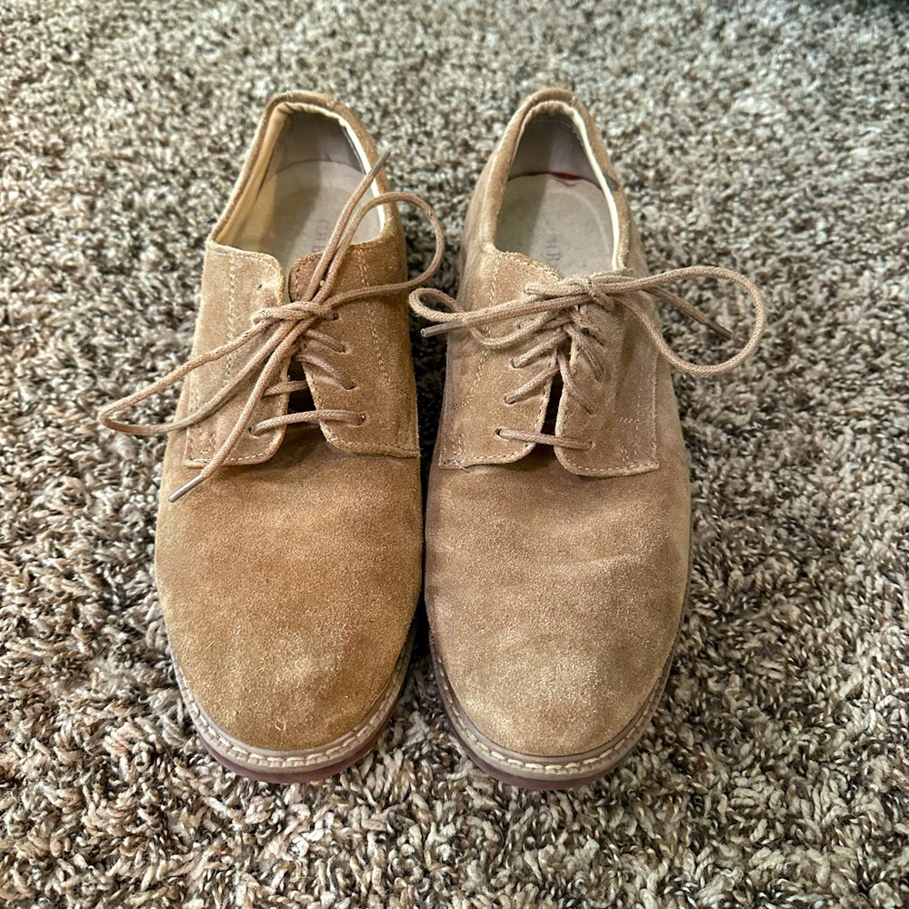 Tan Suede Leather Oxford Buck dress Shoes